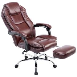 CLP Fauteuil de bureau Castle similicuir Bordeaux - rouge polyester 191537106_0