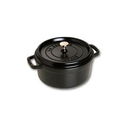 COCOTTE EN FONTE RONDE 24 CM NOIR MAT - STAUB - FONDAMENTALES