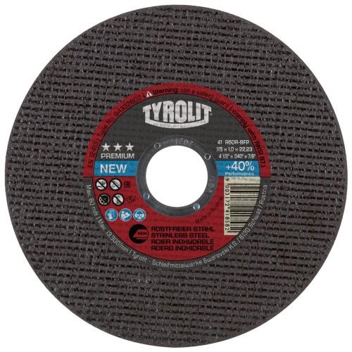 DISQUES À TRONÇONNER - PREMIUM MOYEU PLAT - COUPE INOX - 125 MM - 0,75 MM TYROLIT