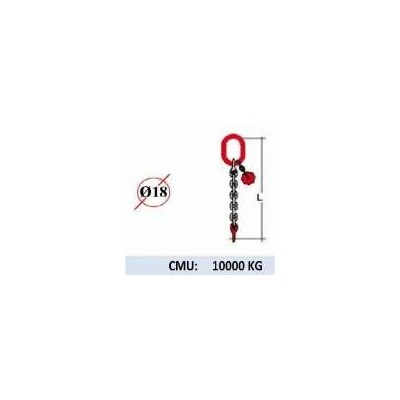 ELINGUE CHAINE 1 BRIN - SANS CROCHET - CMU 10000 KG (CLASSE 80)