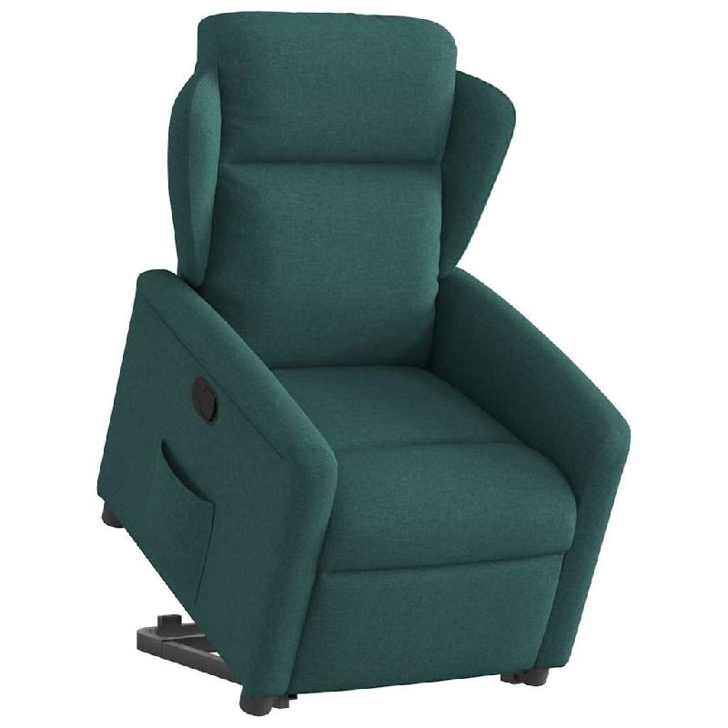 Fauteuil inclinable vert foncé tissu Modèle Lerdelora - 8721102961229_0