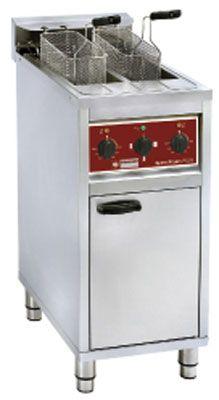 Friteuse électrique 2x10 litres sur meuble - 12 kW - Production horaire 35 kg_0