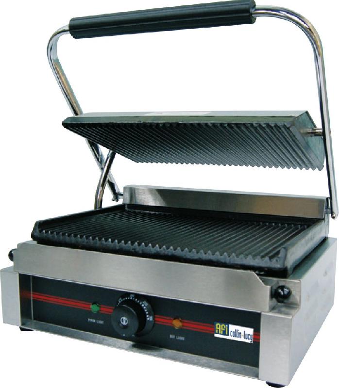 Grill panini électrique plaque simple rainurée puissance 2,2 kw sur... - PGH811E_0