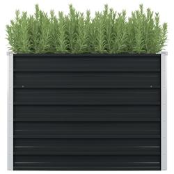 Helloshop26 - Jardinière surélevée anthracite 100 x 100 x 77 cm jardin plantes fleurs acier galvanisé 02_0000853 - 3000071871537_0