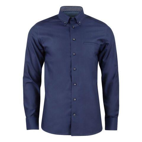 J.HARVEST & FROST RB121 OXFORD CHEMISE SLIM FIT HOMMES MARINE - TAILLE S