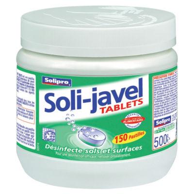 Javel en pastilles désinfectantes Solipro Soli-Javel, boîte de 150_0