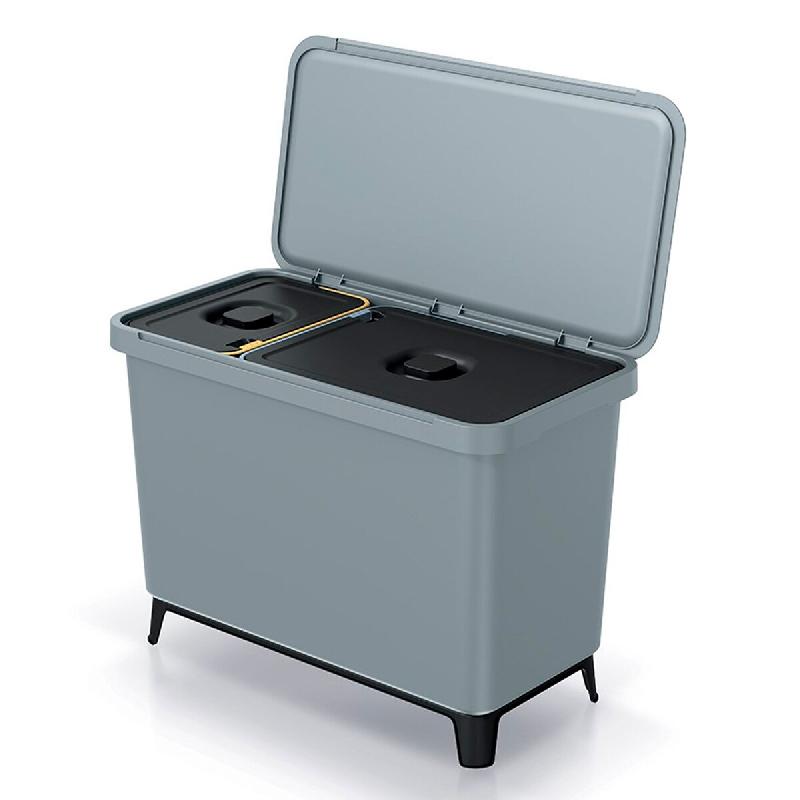 Keden Systema - Poubelle à 2 Compartiments 10 et 23L de couleur Grise - gris plastique ZA5520_0