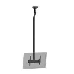 KIMEX Support TV plafond inclinable 1 écran portrait 43''- 75'' Hauteur 225cm noir - noir 3700685426443_0