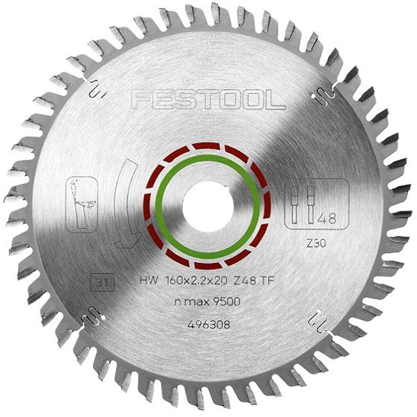 LAME SCIE CIRCULAIRE SPÉCIALE DIAMÈTRE 160 ALÉSAGE 20 EPAISSEUR 2.2 TF48 SOLS LAMINÉS