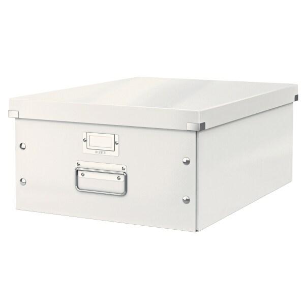 LEITZ Lot de 6 Boîte de rangement Click & Store Wow, format A3, coloris blanc perlé - blanc 60450001_0