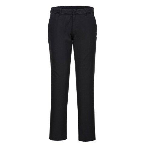 LOT DE 2 - PORTWEST S232 PANTALON CHINO SLIM STRETCH EXTENSIBLE NOIR - TAILLE 48 - STANDARD