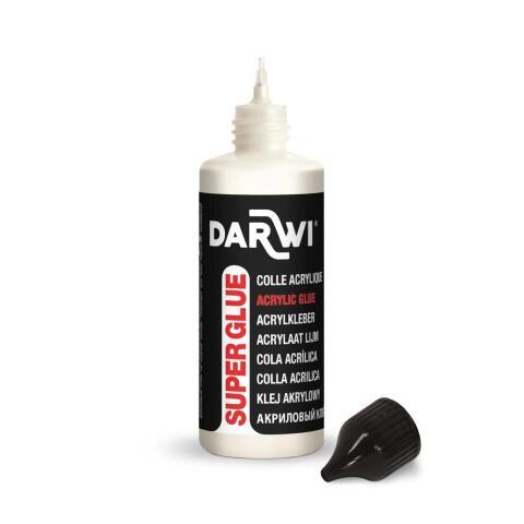 LOT DE 5 - DARWI FLACON DE 80 ML DE COLLE ACRYLIQUE SUPER FORTE
