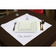 Nappe en papier blanche personnalisée - Oscar de la Table - Lot de 1000 - Dimensions inférieures à 70x70 cm_0