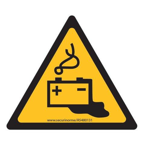PANNEAU DANGER - CHARGE EN COURS DE LA BATTERIE - W026 PVC 2 MM 315 MM