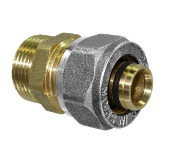 Raccord droit mâle - RMMCIA - diamètre de tuyau 16 mm - compression en laiton pour multicouche_0