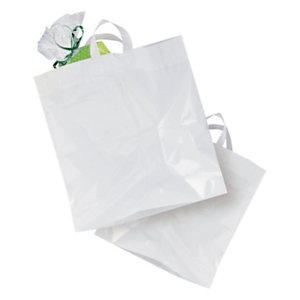 SAC PLASTIQUE RECYCLÉ À POIGNÉES SOUPLES