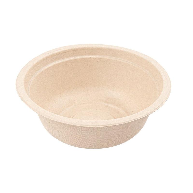 Saladier bagasse naturelle 500cc Ø15,5x5,4cm - par 600_0