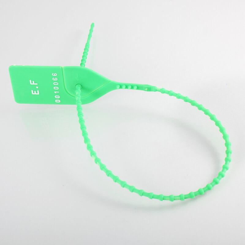 Scellé de sécurité en polypropylène - Tige crantée ronde Ø2.6 mm - Longueur utile 215 mm - Jaune_0