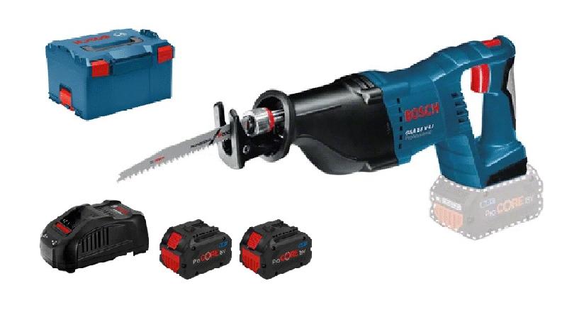 SCIE SABRE 18V GSA 18V-LI + 2 BATTERIES PROCORE 18 V 8AH + CHARGEUR + L-BOXX - BOSCH - 060164J00H