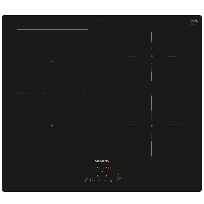 SIEMENS Table De Cuisson Induction 60cm 4 Foyers 6900w Noir ED61RBSB6E - noir 4242003934326_0