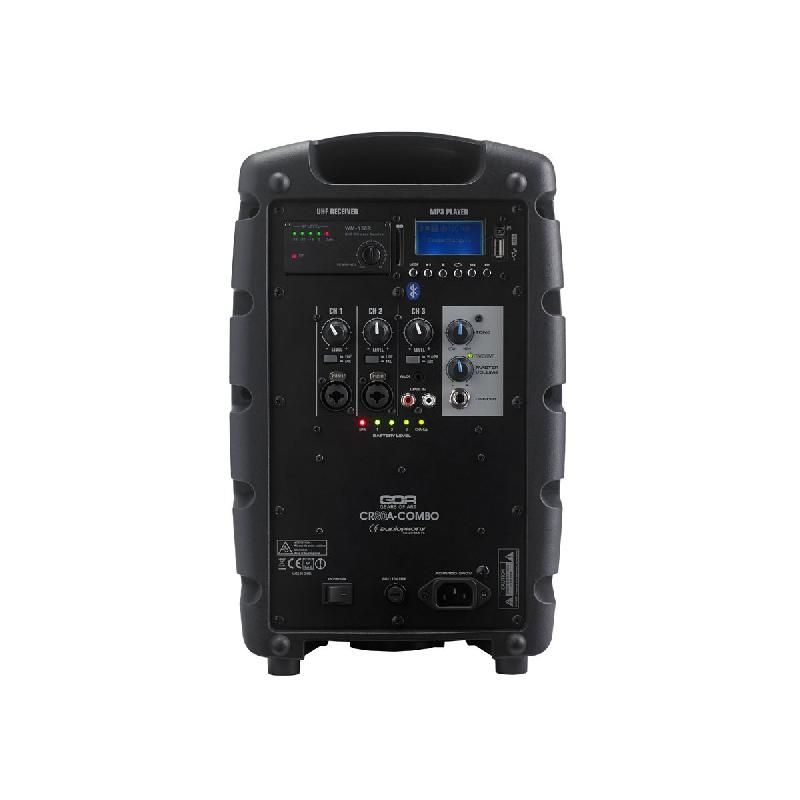 SONO PORTABLE BATTERIE/SECTEUR AUDIOPHONY CR80 ACOMBO (80 WATTS) AVEC BLUETOOTH POUR 150 À 300 PERSONNES (DURANT LA GARANTIE : PRÊT EN MAGASIN GRATUIT D'UN APPAREIL SIMILAIRE !)