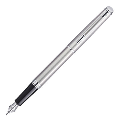 STYLO PLUME WATERMAN HÉMISPHÈRE - CORPS ACIER SATINÉ