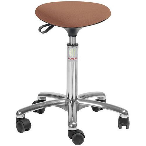 TABOURET TRIA-TISSU CURA-BAS-ROULETTESEASY ROLLING-ORANGE - GLOBAL PROFESSIONAL SEATING