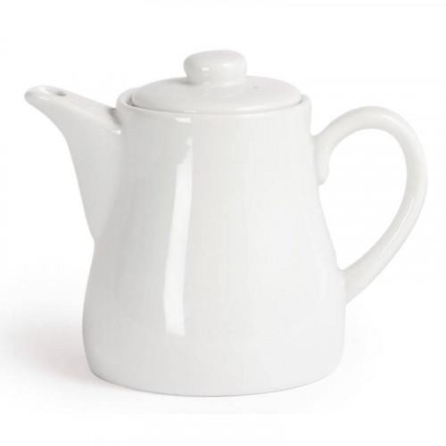 THÉIÈRES EN PORCELAINE BLANCHE OLYMPIA 450 ML - LOT DE 4