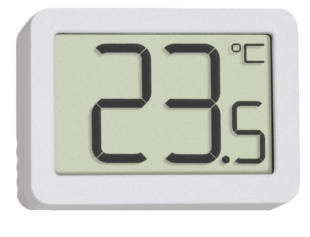 Thermomètre d'ambiance - grand affichage LCD - coloris blanc - module avec béquille et aimant #3065/2t_0