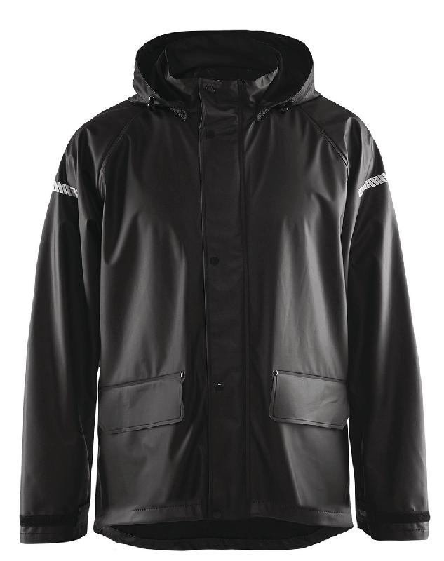 VESTE DE PLUIE NIVEAU 1 NOIR TAILLE S - MANUTAN COLLECTIVITÉS