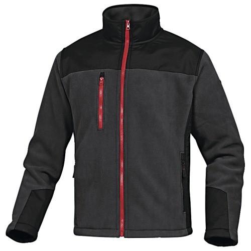 VESTE POLAIRE EN LAINE - BRIGHTON 2 - GRIS ET NOIR - TAILLE M DELTA PLUS