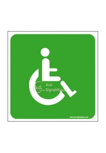3055-ca-v-130 - Panneau Handicapé Evac - Signalisations sécurité travail - Aua Signalétique - 130x130 mm_0