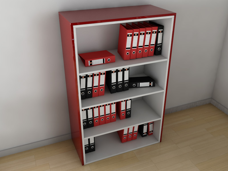 Armoire mi-haute ouverte Cléo - L90 x H143 cm - Bois mélaminé blanc avec 3 étagères incluses_0