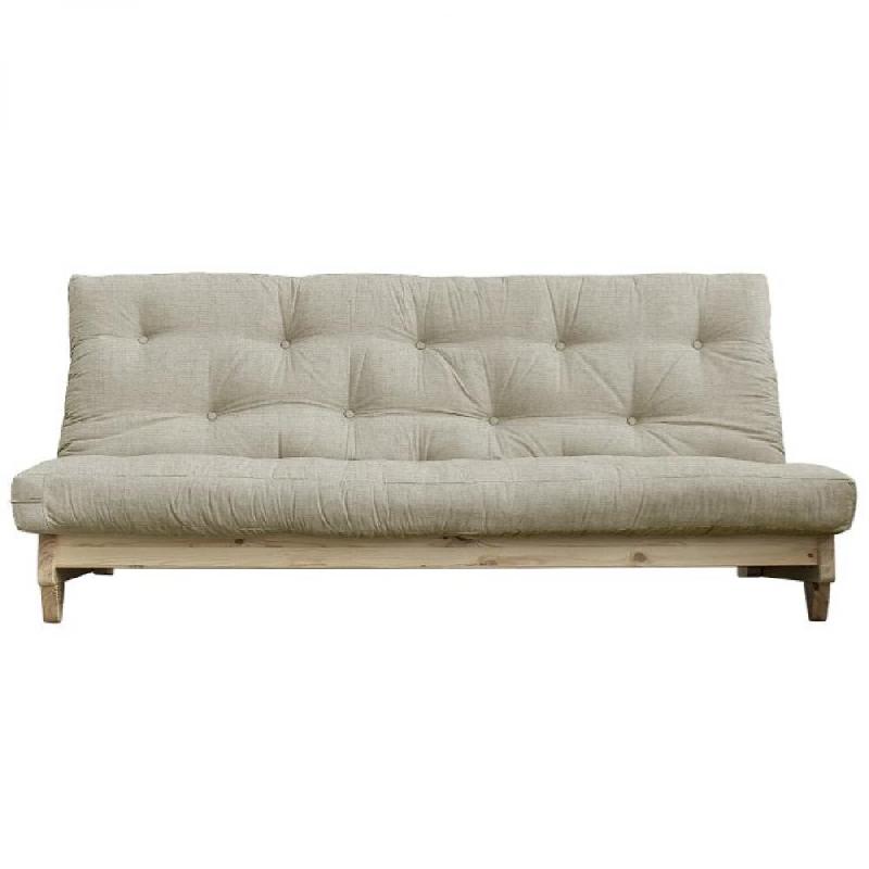 BANQUETTE CONVERTIBLE FRESH PIN TISSU LIN COUCHAGE 140*200 CM._0