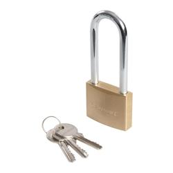 Cadenas en Laiton à Anse Longue 50 mm – Sécurisé et Durable – Protection Optimale - Silverline - jaune 5024763009488_0