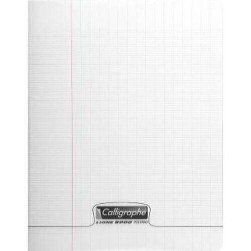 Calligraphe Lot de 10 Cahier Ligne 8000 24x32, 96p./48 feuilles 90 g/m² piquées, couv. PP incolore, Séyès - 3210330181998_0