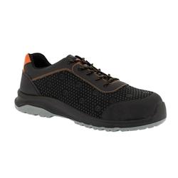 Chaussures de sécurité basses sans métal légères RIDE S1P SRC noir|orange T.48 Parade - Embout 200J - Semelle antiglisse et antiperforation_0