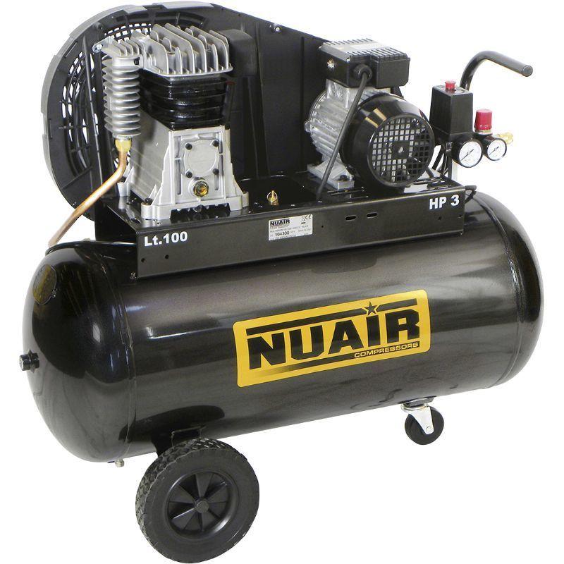 Compresseur d'air à piston 100 litres 3 cv 2,2 kw NUAIR - 11584231_0