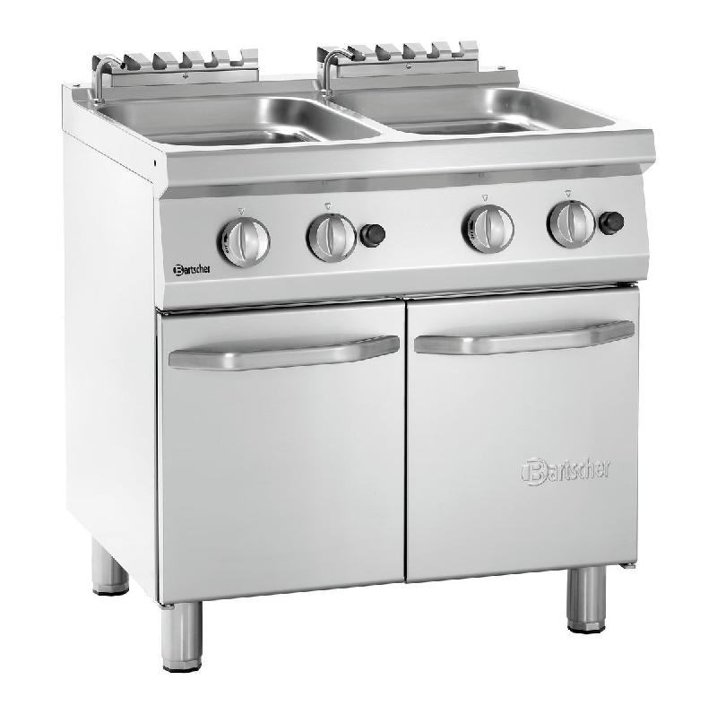 Cuiseur à pâtes gaz Bartscher - 2 x 24L - L800 - 17,4 kW - Acier inoxydable_0