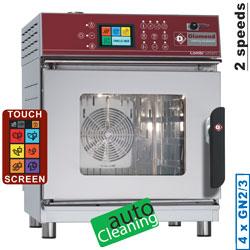 Four vapeur/convection électrique - 4x GN 2/3 - écran tactile + auto-cleaning FVS-423/TS_0