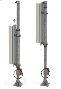 Mâts coulissants Mât-HIAS - Solution coulissante pour antennes 4G - Maintenance sécurisée au sol_0