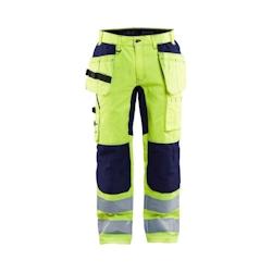 Pantalon artisan haute visibilité  EN 20471, Classe 2 +STRETCH jaune|marine T.56 Blaklader - 56 polyester 7330509546185_0