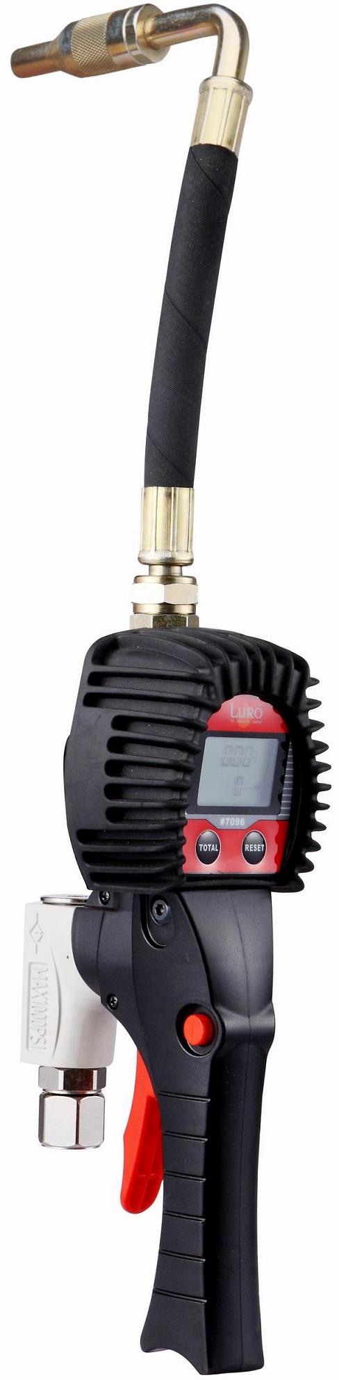 Pistolet digital de distribution d'huile - débit 1 à 30 L/min - compteur digital et embout flexible_0