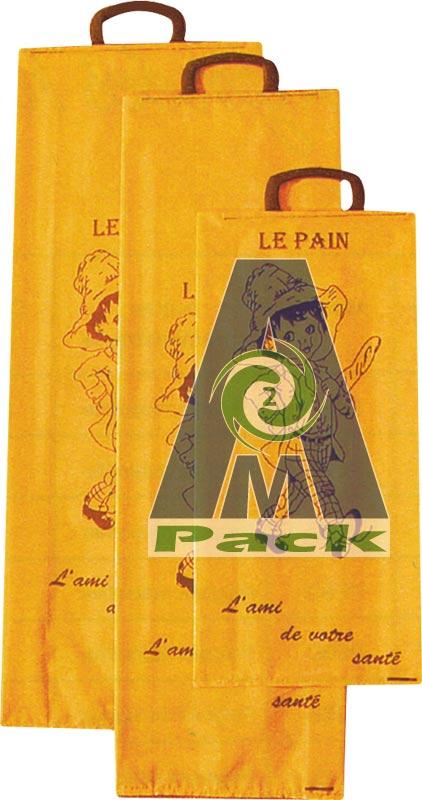Sacs et sachets plastiques porteurs - 402SP - beiges 90µ PPT bistre avec poignée rapportée - 240 + 40 x 800 - carton de 250_0