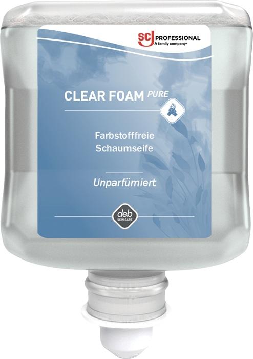 Savon mousse Clear FOAM Pure 1 l approprié pour 4707 020 186 sans parfum/colorant cartouche SC JOHNSON PROFESSIONAL_0