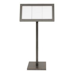 Securit® Présentoir - Gris Arme - Affiche 3xA4 - gris acier ECM-95-3A4CS-COMP_0