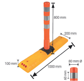 Séparateur pour piste cyclable pour la protection des usagers- SEP CYCLO TPU - ADS EQUIPEMENTS EURL_0