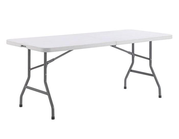 Table pliante d'appoint en polypro - 180 cm - PEHD avec poignée et système de verrouillage_0