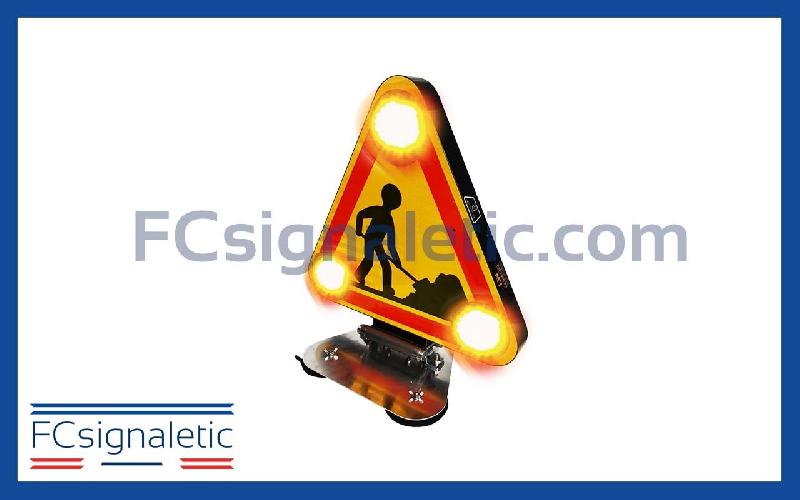 Triangle Triflash AK5 autonome magnétique 500 mm 2 faces classe 2 LEDWORK LWK0560_0