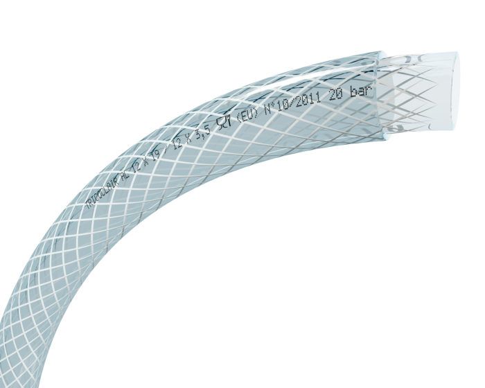 049960 - Tuyau de gaz renforcé Tricoflex - Longueur 100 m - PVC souple transparent sans phtalates_0